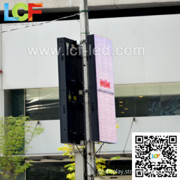 shopping advertising board p6 full color led post tv